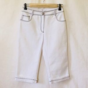 Joseph Ribkoff White Clam Digger Pant